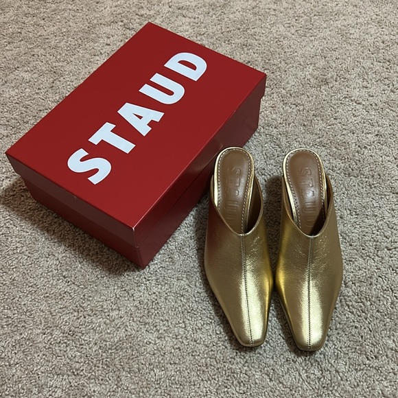 STAUD metallic leather mule. 38 - Picture 6 of 17